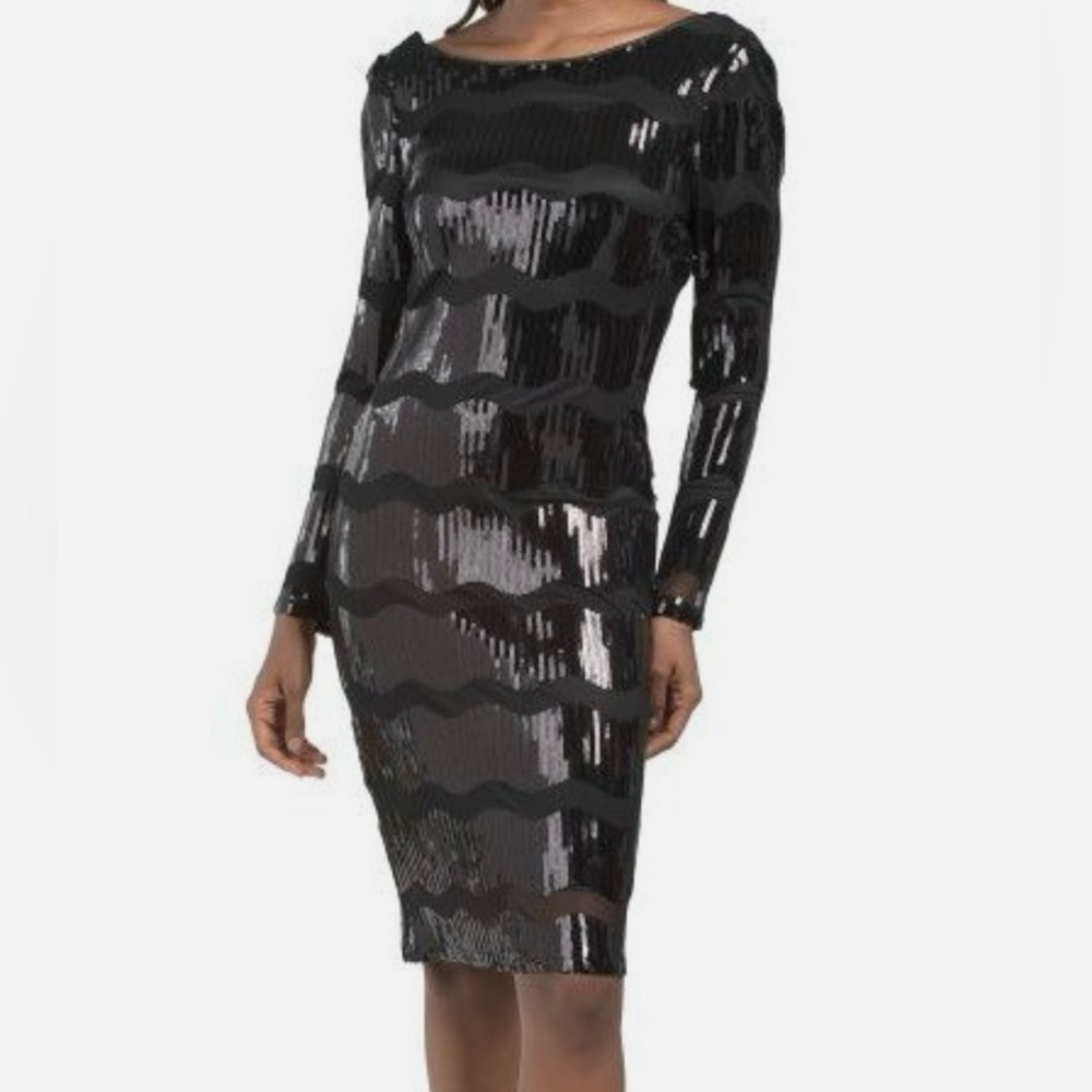 Nanette Lepore Black Sequin Dress. Size 4